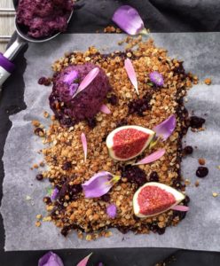 Crumble aux myrtilles et figues à la farine de coco (vegan) - Elina KST